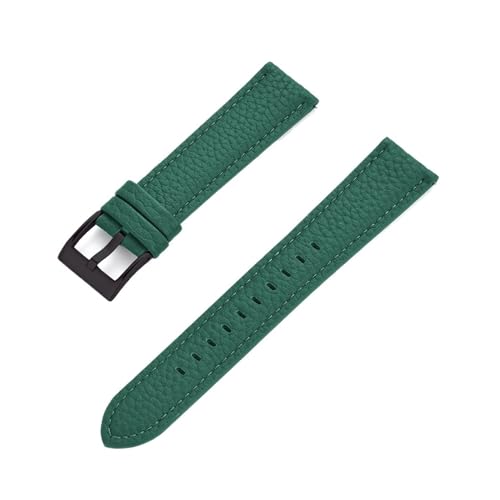 ZGHQHCDRH verstellbares Uhrenarmband ， Echtes Leder Uhrenarmband mit Schnellverschluss for Uhrenarmbänder for Armbänder Uhrenzubehör(DarkGreen Black,20mm) von ZGHQHCDRH