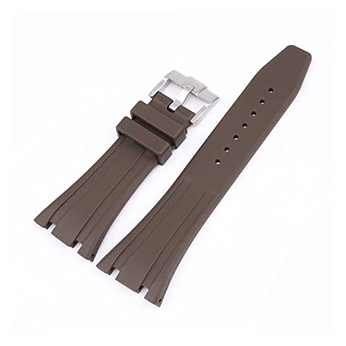 ZGHQHCDRH verstellbares Uhrenarmband ， Silikonarmband passend for AP Butterfly-Schnalle Uhrenarmband Camouflage Gummi(Brown) von ZGHQHCDRH