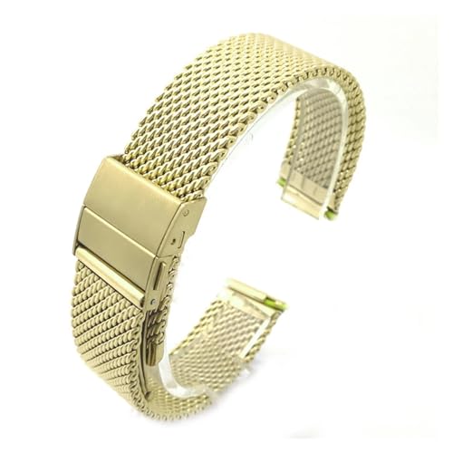 ZGHQHCDRH verstellbares Uhrenarmband ， Uhrenarmband aus Edelstahl mit Schnellverschluss(Gold,20mm) von ZGHQHCDRH