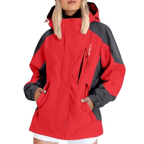 ZGIDDAZ Regenjacke Damen Wasserdicht Sportjacke Softshelljacke Langarm Regenmantel Leicht Outdoorjacke mit Kapuze Funktionsjacke Einfarbig Regenparka Full Zip Locker Windjacke ZGIDDAZ Regenjacke Damen Wasserdicht Sportjacke Softshelljacke Langarm Regenmantel Leicht Outdoorjacke mit Kapuze Funktionsjacke Einfarbig Regenparka Full Zip Locker Windjacke von ZGIDDAZ