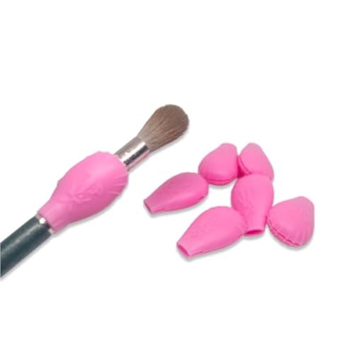 6 x rosa Lidschatten-Pinselabdeckungen, weiches Silikon, staubdicht, Make-up-Pinselschutz, Silikonabdeckung für Make-up, Lidschatten, Set, Schutz, Pinsel und Werkzeuge 6 x rosa Lidschatten-Pinselabdeckungen, weiches Silikon, staubdicht, Make-up-Pinselschutz, Silikonabdeckung für Make-up, Lidschatten, Set, Schutz, Pinsel und Werkzeuge von ZGLUZP