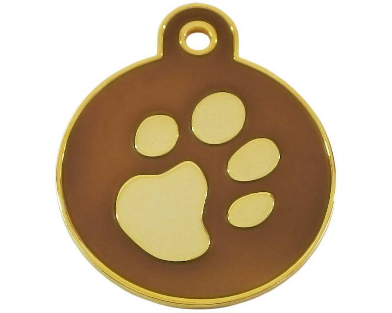 ZGM Anhänger mit Gravur Adressanhänger mit Gravur - rund groß - mit Pfote - braun/gold, mit Pfote ZGM Anhänger mit Gravur Adressanhänger mit Gravur - rund groß - mit Pfote - braun/gold, mit Pfote von ZGM