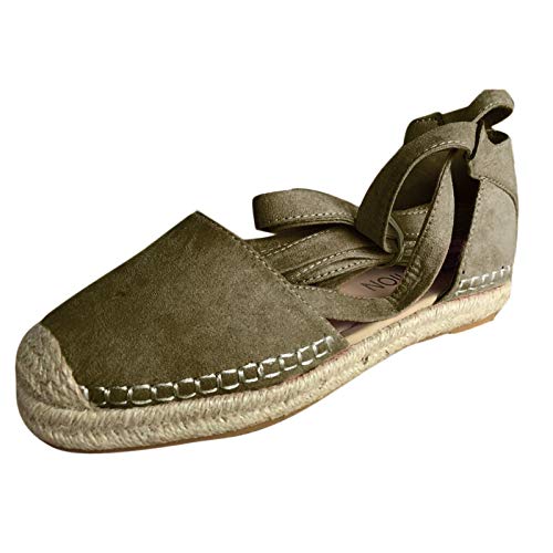 Plateau Sandalen Damen Sommer Espadrilles Damen Casual Wedge Fashion Peep Toe Strand Damen Plateau Sandalen, Sommer Espadrilles mit Keilabsatz, Geschlossene Zehe,Schwarz,Khaki,Rosa,Armeegrün,37-42 von ZGNB