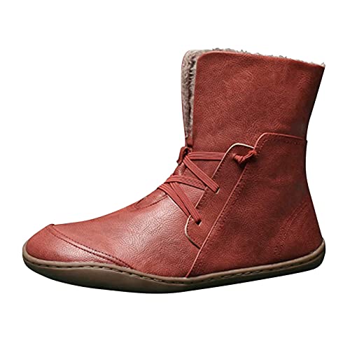 Stiefeletten Damen Overknee Stiefel Lässige Warme Gefüttert Winter Langschaft Boots Reitstiefel Niedrige Lange Stiefel mit Absatz Beiläufige Schnalle Winterschuhe Reißverschluss Schuhe von ZGNB