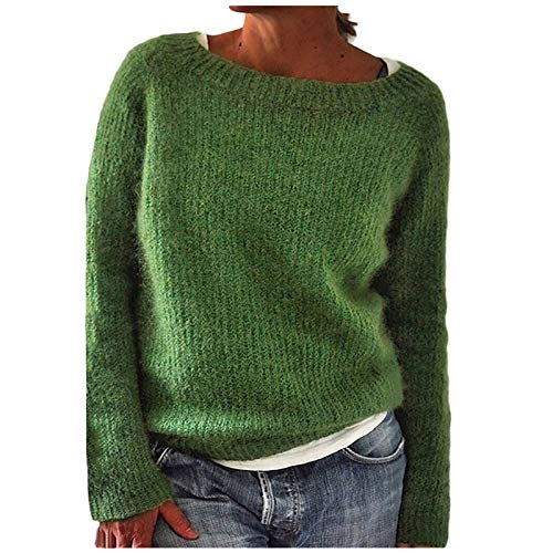 ZGNB Pullover Damen Herbst Elegant Winter Rollkragenpullover Strickpullover Grobstrickpullover Langarm Casual Lose Pulli Streifenpullover Rollkragenpullover Oberteile Herbst Winter Sweater von ZGNB