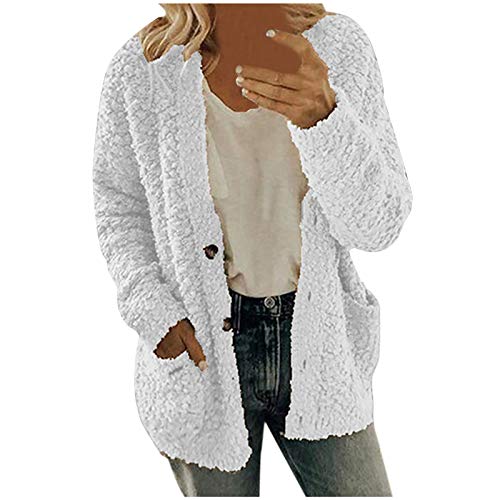 ZGNB Strickjacke Damen FlauschigMantel Damen Herbst und Winter Pullover Cardigan Oversize Mantel Top lässiger Plüsch Herbstmantel Warm Cardigan Jacke Lose Coat Plüschmantel Oberbekleidung von ZGNB