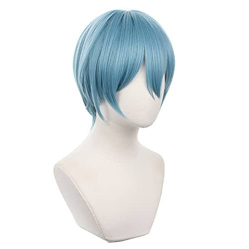 Anime Cosplay Perücke für Blue Lock Bachira Meguru Cosplay Perücke kurzes schwarzes gelbes Haar mit gratis Perückenkappe (Yo Hiori) von ZGNGLIZ