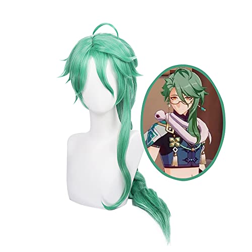 Anime Cosplay Perücke für Spiel Genshin Impact Cosplay Perücken mit gratis Perückenkappe (Baizhu) von ZGNGLIZ