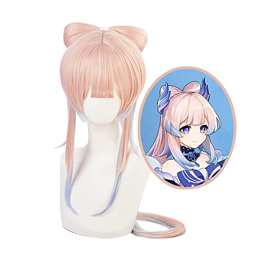 Anime Cosplay Perücke für Spiel Genshin Impact Cosplay Perücken mit gratis Perückenkappe (Sangonomiya Kokomi) von ZGNGLIZ