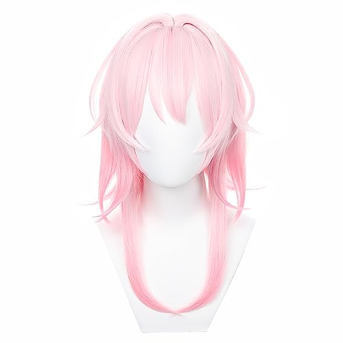 Anime Cosplay Wig for Game Honkai Star Rail Cosplay Wig Long Purple Red Hair for Girls and Women with Free Wig Cap (March 7th) von ZGNGLIZ