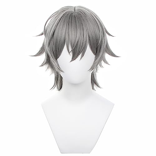 Anime Cosplay Wig for Game Honkai Star Rail Cosplay Wig Long Purple Red Hair for Girls and Women with Free Wig Cap (Trailblazer-short) von ZGNGLIZ