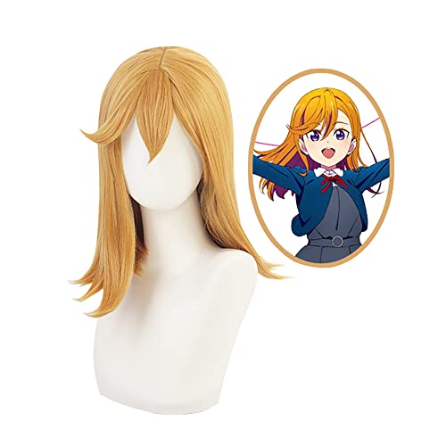 Anime Cosplay Wigs for LoveLive!SuperStar!! Shibuya Kanon Cosplay Wig Long Yellow Wigs for Women + Free Wig Cap von ZGNGLIZ