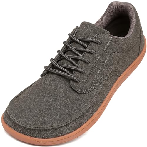 ZGPWZWL Breite Füße Schuhe Herren Sneaker Weit Zehenschuhe Sommerschuhe Barfuss Sportschuhe Leichtgewichts Fitnessschuhe,Dunkelgrau EU 43 von ZGPWZWL