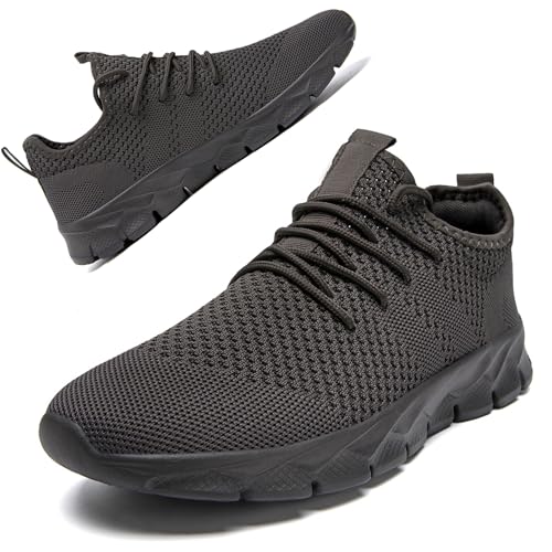 ZGPWZWL Damen Turnschuhe Sneaker Schuhe Sportschuhe Tennisschuhe Walkingschuhe Laufschuhe rutschfest Atmungsaktiv Leichtgewichts Straßenlaufschuhe,Dunkelgrau EU 41 von ZGPWZWL