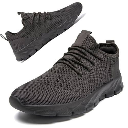 ZGPWZWL Damen Turnschuhe Sneaker Schuhe Sportschuhe Tennisschuhe Walkingschuhe Laufschuhe rutschfest Atmungsaktiv Leichtgewichts Straßenlaufschuhe,Dunkelgrau EU 42 von ZGPWZWL