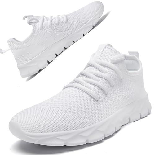 ZGPWZWL Damen Turnschuhe Sneaker Schuhe Sportschuhe Tennisschuhe Walkingschuhe Laufschuhe rutschfest Atmungsaktiv Leichtgewichts Straßenlaufschuhe,Weiß EU 37 von ZGPWZWL