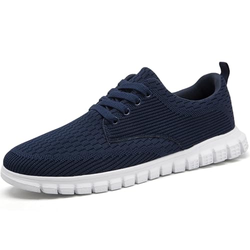 ZGPWZWL Herren Schuhe Schnürhalbschuhe Turnschuhe Walkingschuhe Mode Sneakers Freizeit Mesh Casual Oxfords Schuhe,Blau,EU41 von ZGPWZWL