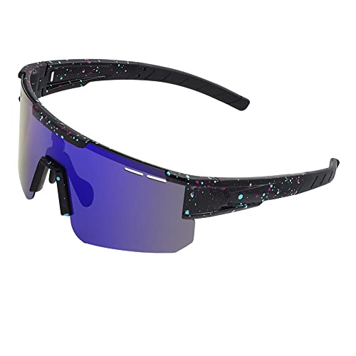 ZHABAO Polarisierte Sport-Sonnenbrille für Damen und Herren, bunte coole Brille für Outdoor-Baseball, Radfahren, Angeln (D06) von ZHABAO