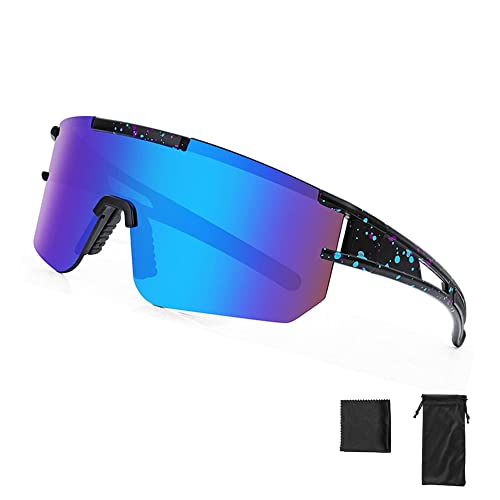 ZHABAO Polarisierte Sport-Sonnenbrille für Damen und Herren, coole Brille für Outdoor-Baseball, Radfahren, Laufen, Angeln, Golf(C06) von ZHABAO