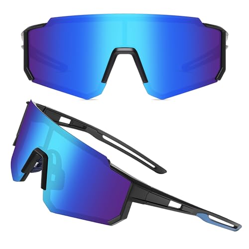 ZHABAO Polarisierte Sport-Sonnenbrille für Männer und Frauen, coole Sonnenbrille für Outdoor Baseball Radfahren Laufen Fischen (E06) von ZHABAO