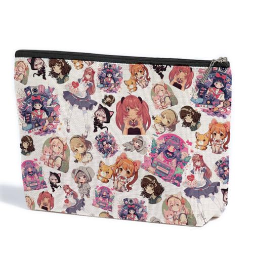 Kosmetiktasche mit Anime-Motiv, Cartoon-Maus, Katzenliebhaber, Geschenke, Zeug, Zauberer, Make-up-Tasche, Schulabschluss, Krankenschwester, Muttertag, Geburtstag, Geschenke für Mädchen, Frauen, Lesen, von ZHAMEN