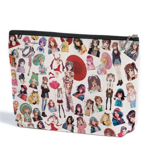 ZHAMEN Anime-Fotografie, magischer Zauberer, Cartoon-Maus, Katze, Buch, Geschenke, Make-up-Tasche für Frauen, Kosmetiktasche, Geburtstag, Abschlussfeier, Mehrfarbig 0912, 10.5"x 7"x 2.5" von ZHAMEN