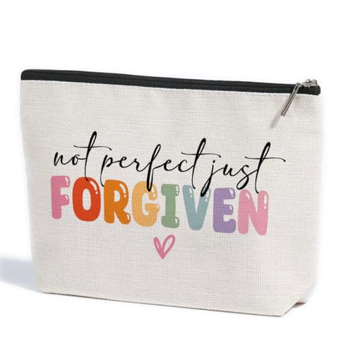 ZHAMEN Inspirierende, christliche Geschenke für Frauen, Herzform, rosa Liebe, Make-up-Tasche, religiöse, spirituelle Geschenke für, Weiß0502, 10.5"x 7"x 2.5" von ZHAMEN