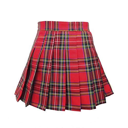 ZHANCHTONG Damen Hohe Taille A-Linie Plissee Minirock Kurz Tennisrock - Rot - Mittel ZHANCHTONG Damen Hohe Taille A-Linie Plissee Minirock Kurz Tennisrock - Rot - Mittel von ZHANCHTONG