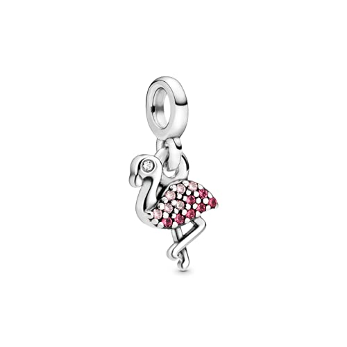 ZHANGCHEN 925 Sterling Silber My Pink Flamingo Dangle Charm Perlen Fit Original Pandora Me Armbänder Mode DIY Schmuck Geschenk von ZHANGCHEN