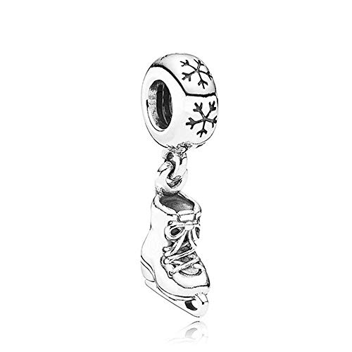 ZHANGCHEN 925 Sterling Silber Perle Schlittschuh Dangle Charm Fit Mode Frauen Pandora Armband Armreif Geschenk DIY Schmuck von ZHANGCHEN