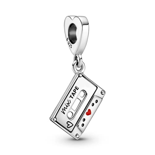 ZHANGCHEN 925 Sterling Silber Vintage Kassette Dangle Charm Perlen passen Original Pandora Armband Halskette Silber 925 Schmuck Geschenk von ZHANGCHEN