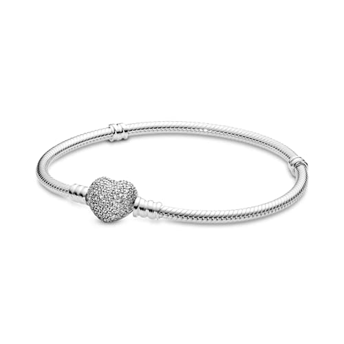 ZHANGCHEN Damenarmband aus 925er Sterlingsilber, gravierter Schmuck, Immer in Meinem Herzen, S925, 18 / 20CM von ZHANGCHEN