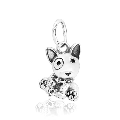 ZHANGCHEN Erling 925 Silber Anhänger für Frauen, süßer Hund, Terrier Bull Perlen, Welpe, Charms geeignet für original Pandora Armbänder, Schmuck zum Selbermachen von ZHANGCHEN