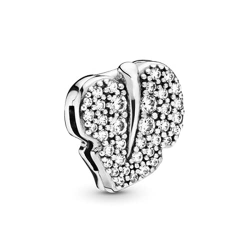 ZHANGCHEN Erling Silver 925 Sparkling Leaf Clip Original Pandora Reflexionen DIY Schmuckherstellung für Frauen von ZHANGCHEN