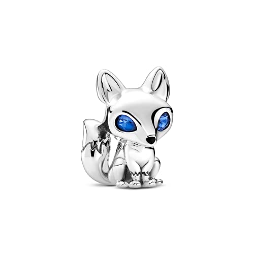 ZHANGCHEN Neues Muster 100% 925 Sterling Silber Blue-Eyed Fox Charm Tierperlen Fit für Pandora Armband Original 925Schmuckherstellung von ZHANGCHEN