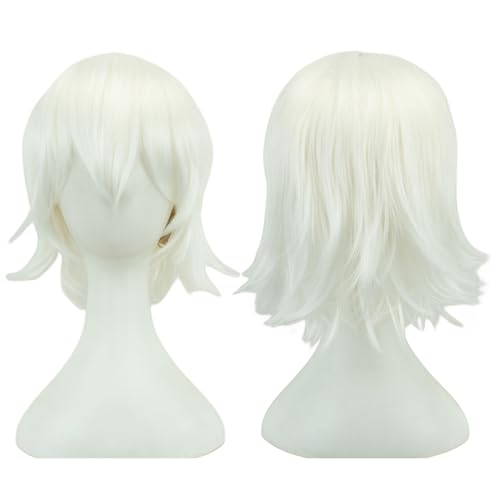 Anime Kurze Perücke Cosplay Unisex Kurze Perücke Kurzhaarperücke Flauschiges Haar, Hitzebeständiges Synthetisches Haar Für Damen Herren Halloween Party Kostüm (I) von ZHANGXIAOMIN