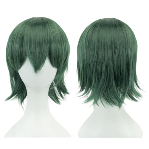 Anime Kurze Perücke Cosplay Unisex Kurze Perücke Kurzhaarperücke Flauschiges Haar, Hitzebeständiges Synthetisches Haar Für Damen Herren Halloween Party Kostüm (O) von ZHANGXIAOMIN