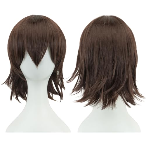 Anime Kurze Perücke Cosplay Unisex Kurze Perücke Kurzhaarperücke Flauschiges Haar, Hitzebeständiges Synthetisches Haar Für Damen Herren Halloween Party Kostüm (R) von ZHANGXIAOMIN