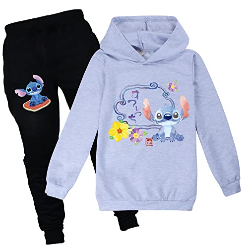 PulloverHoodie +Jogginghose, Mädchen Jungen Cartoon Fashion Langarm Sweatshirts für 3-14 Jahre alt (A3,130) von ZHANGYAOSHU