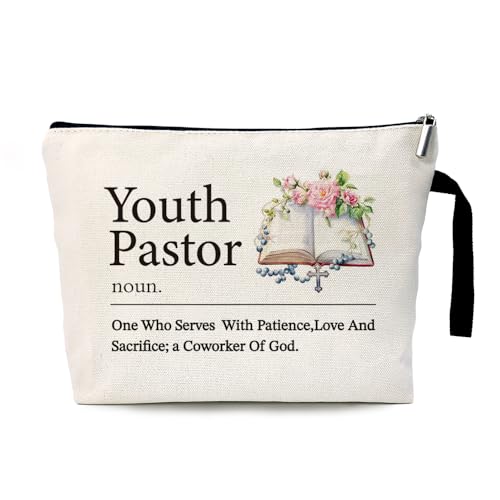 ZHANTUONE Kosmetiktasche mit Reißverschluss, Geschenk für Pastor, religiöses Geschenk für Frauen, Wertschätzungsgeschenk, christliche Geschenke, faltbare Aufbewahrung, große Kapazität, Kosmetiktasche, von ZHANTUONE