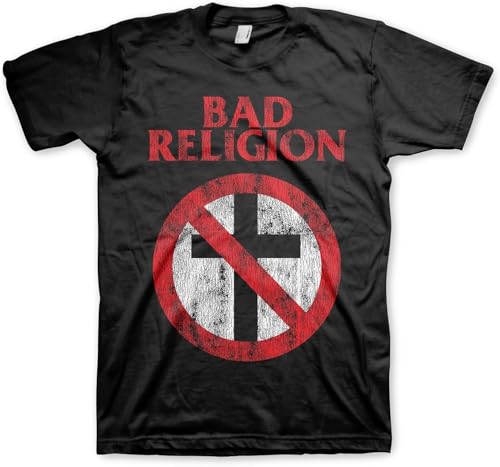 Bad Religion Men's Distressed Cross Buster T-Shirt Black Officially Licensed Merchandise(Medium) von ZHAO41XIONG