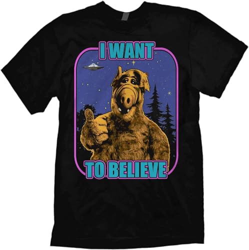 Jared Swart Artwork & Apparel Alf T-Shirt I Want to Believe(Medium) von ZHAO41XIONG
