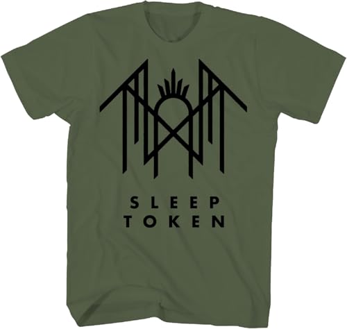 Sleep Token Men's Logo Symbol T-Shirt Green (X-Large) von ZHAO41XIONG