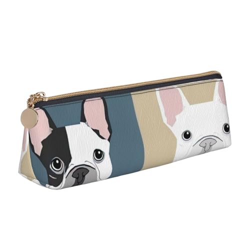 Französisch Bulldogge Druck PVC Geldbörse Geld Tasche Make-up Tasche Federmäppchen Reißverschluss Bürobedarf Hüllen Frauen Männer, Weiß, One Size, Weiß, One Size, Einfach von ZHAOLQ