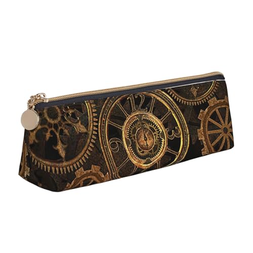 Gears Clock Bronze-Century Print PVC Münzgeldbörse Geldtasche Make-up Etui Bleistift Beutel Reißverschluss Schreibwarenetui Damen Herren, Weiß, One Size, Einfach: von ZHAOLQ