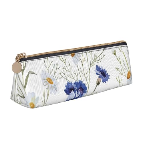 Handgezeichnete Blumendruck PVC Geldbörse Geld Tasche Make-up Tasche Federmäppchen Reißverschluss Bürobedarf Frauen Männer, Weiß, One Size, Weiß, One Size, Einfach von ZHAOLQ