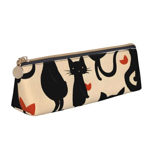 Happy Walking Kitty Print PVC Münzgeldbeutel Geld Tasche Make-up Tasche Bleistift Beutel Reißverschluss Schreibwaren Fall Damen Herren, Weiß, One Size, Einfach: von ZHAOLQ