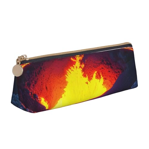 Kilauea Vulkan Druck PVC Geldbörse Geld Tasche Make-up Tasche Federmäppchen Reißverschluss Bürobedarf Frauen Männer, Weiß, One Size, Weiß, One Size, Einfach von ZHAOLQ