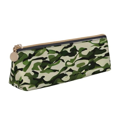 PVC-Geldbörse mit Camouflage-Muster, für Münzen, Geld, Make-up, Federmäppchen, Reißverschluss, Schreibwarenetui, für Damen und Herren, Weiß, One Size, Einfach: von ZHAOLQ
