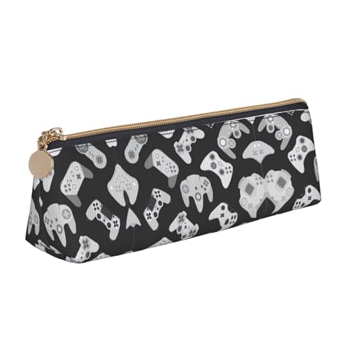 PVC-Geldbörse mit Game-Controller-Druck, Geldtasche, Make-up-Tasche, Federmäppchen, Reißverschluss, Schreibwarenetui für Damen und Herren, Weiß, One Size, Einfach: von ZHAOLQ